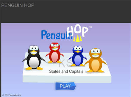 Penguin Hop - States & Capitals